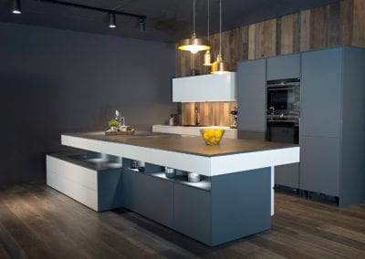 Rempp Multi-tiered laquered Island with seating